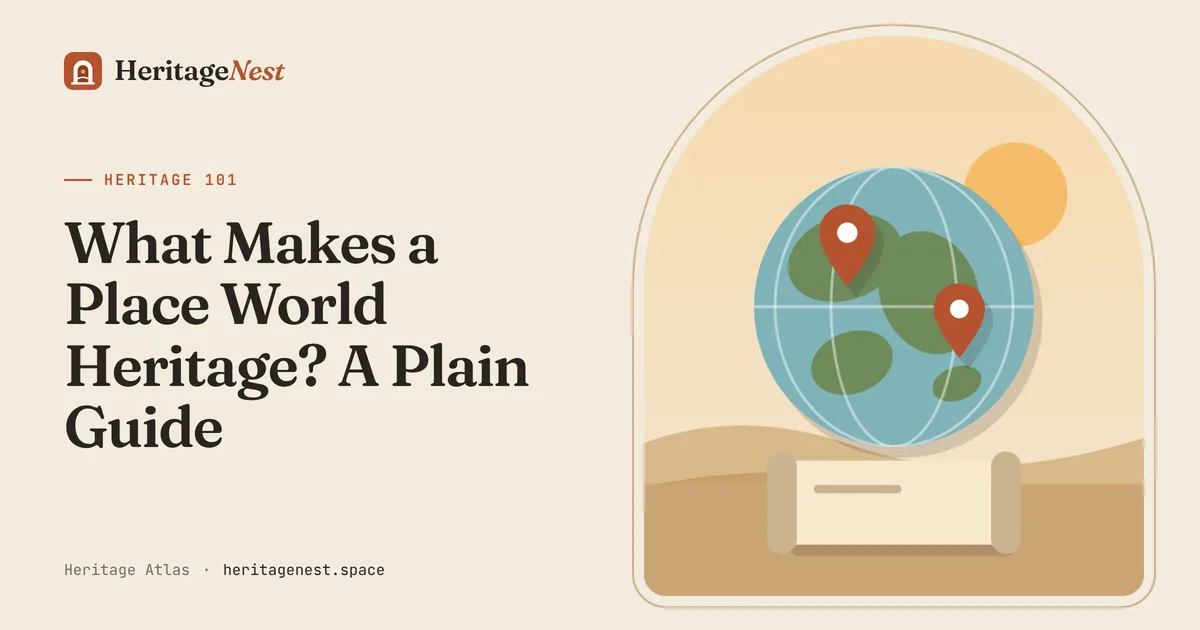 What makes a place World Heritage? A plain guide